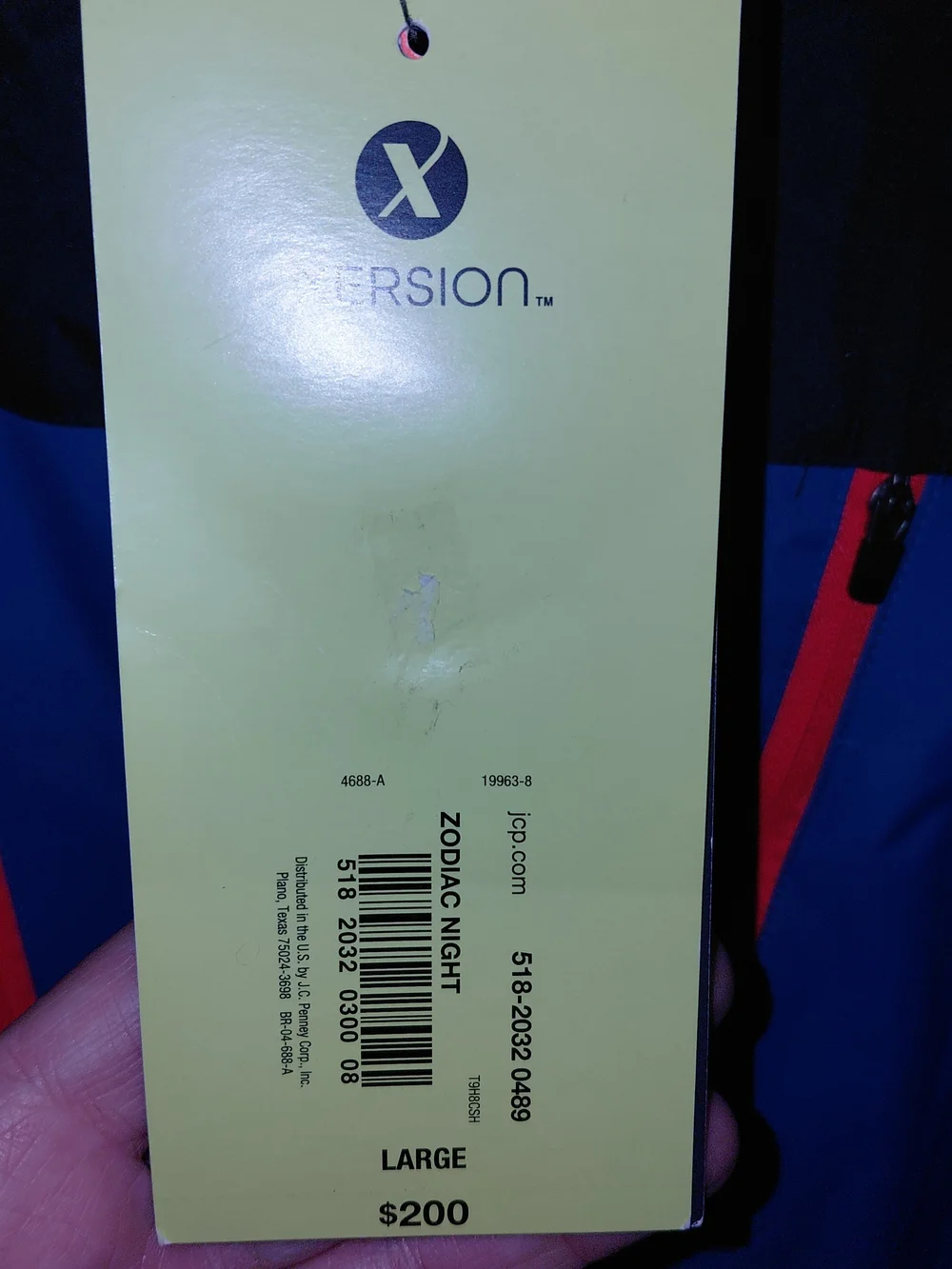 Xersion Men’s Blue and Black Waterproof Hooded Jacket #2444